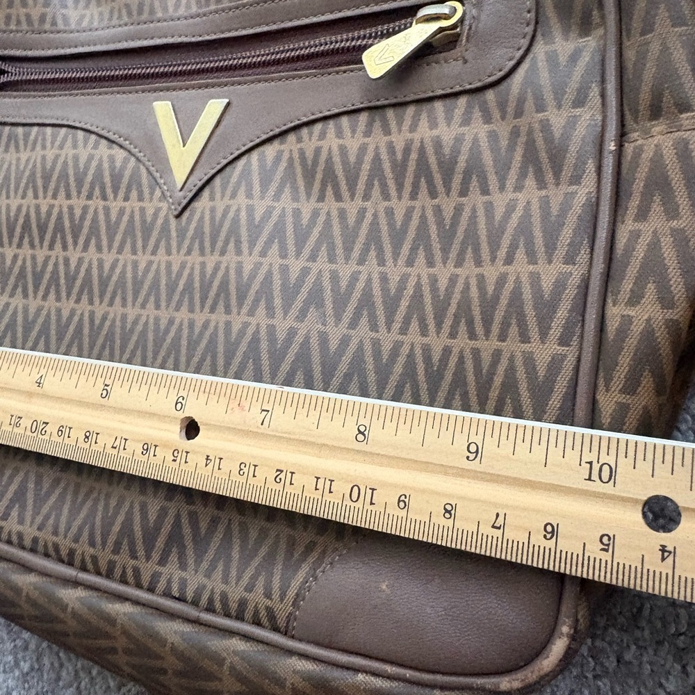 Authentic Valentino pvc leather brown grey shoulder bag - Picture 10 of 12